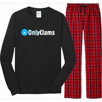 Clam Collector Beach Pun Humor Onlyclams Sea Fan Long Sleeve Pajama Set