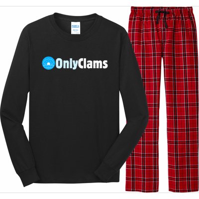 Clam Collector Beach Pun Humor Onlyclams Sea Fan Long Sleeve Pajama Set