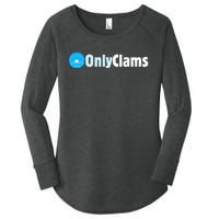 Clam Collector Beach Pun Humor Onlyclams Sea Fan Women's Perfect Tri Tunic Long Sleeve Shirt