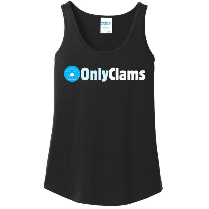 Clam Collector Beach Pun Humor Onlyclams Sea Fan Ladies Essential Tank