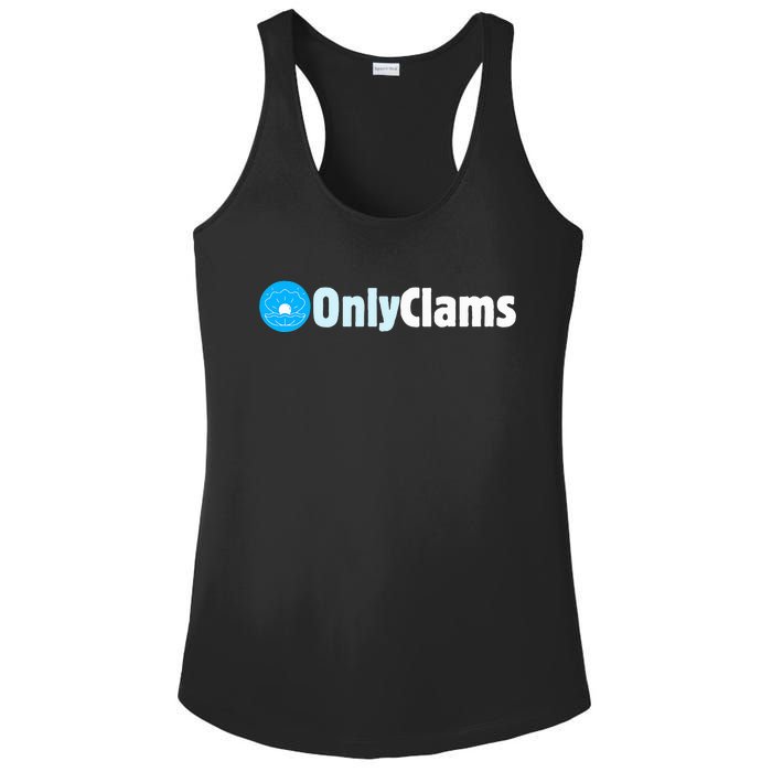 Clam Collector Beach Pun Humor Onlyclams Sea Fan Ladies PosiCharge Competitor Racerback Tank