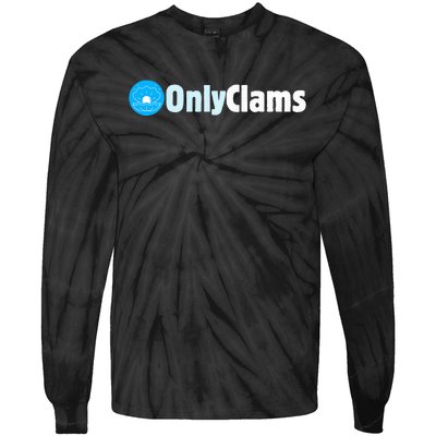 Clam Collector Beach Pun Humor Onlyclams Sea Fan Tie-Dye Long Sleeve Shirt