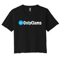 Clam Collector Beach Pun Humor Onlyclams Sea Fan Women's Crop Top Tee