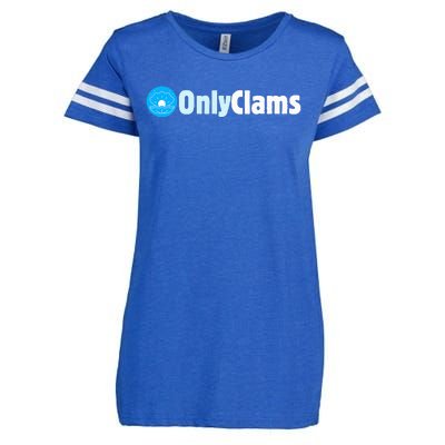 Clam Collector Beach Pun Humor Onlyclams Sea Fan Enza Ladies Jersey Football T-Shirt