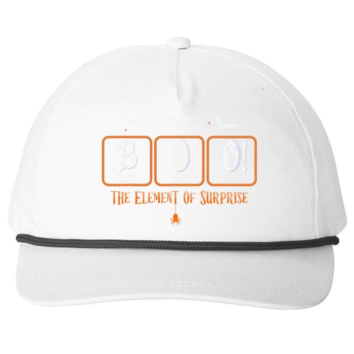 Cute Chemistry Boo The Element Of Surprise Chemist Halloween Snapback Five-Panel Rope Hat