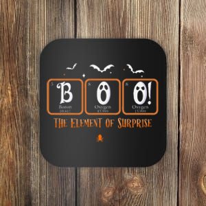 Cute Chemistry Boo The Element Of Surprise Chemist Halloween Coaster