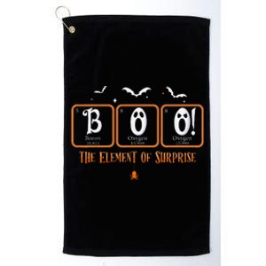 Cute Chemistry Boo The Element Of Surprise Chemist Halloween Platinum Collection Golf Towel