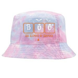 Cute Chemistry Boo The Element Of Surprise Chemist Halloween Tie-Dyed Bucket Hat