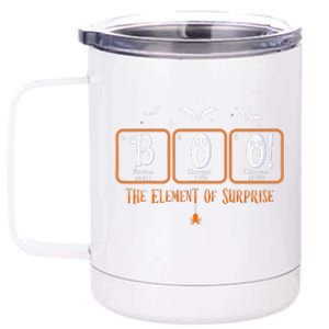 Cute Chemistry Boo The Element Of Surprise Chemist Halloween 12 oz Stainless Steel Tumbler Cup