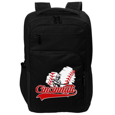 Cincinnati Cities Baseball Heart Baseball Fans Impact Tech Backpack