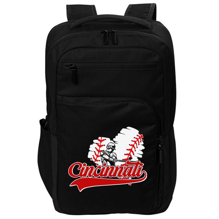 Cincinnati Cities Baseball Heart Baseball Fans Impact Tech Backpack