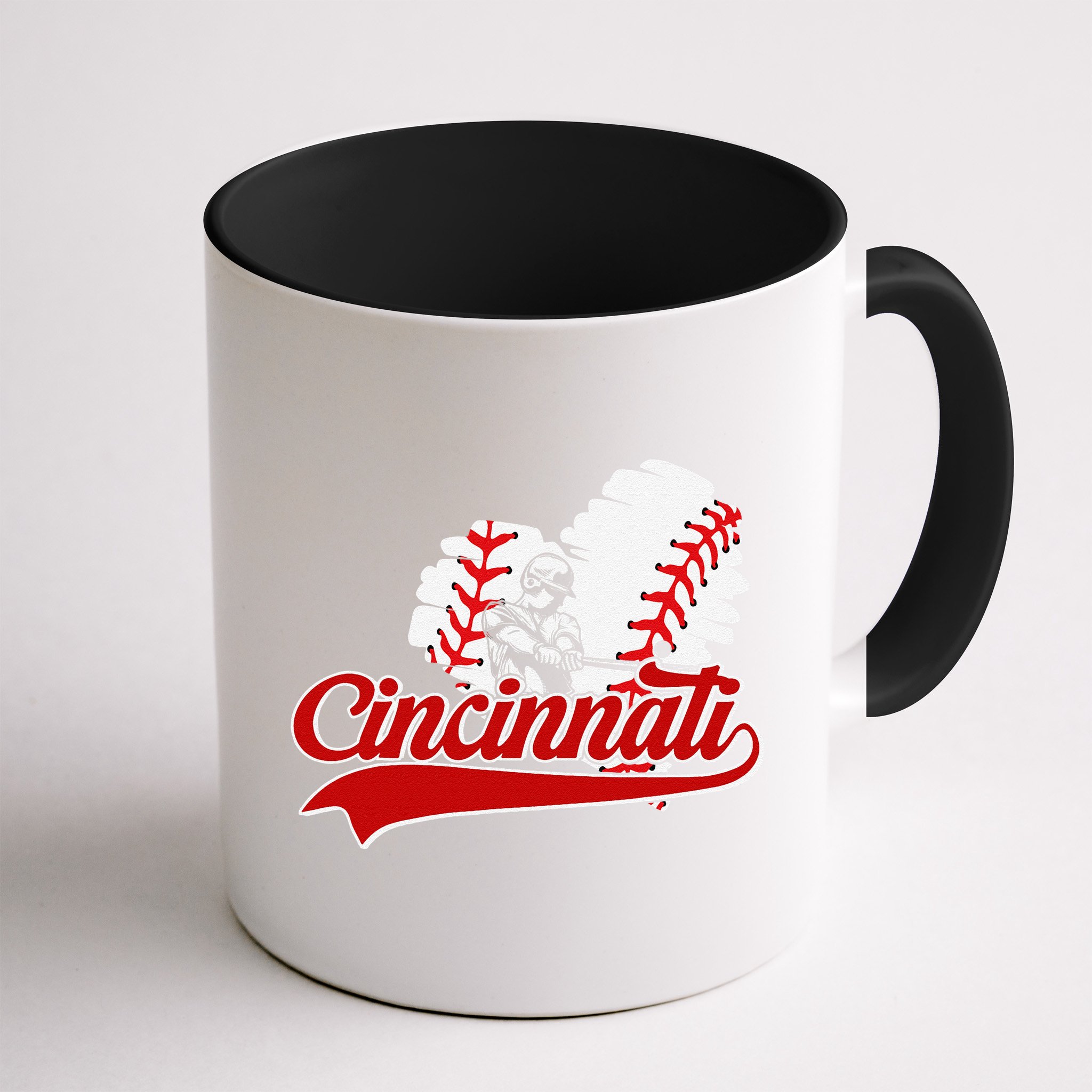 Cincinnati Cities Baseball Heart Baseball Fans Mug