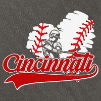 Cincinnati Cities Baseball Heart Baseball Fans Cotton Canvas Backpack