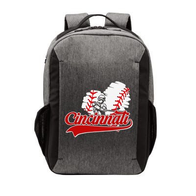 Cincinnati Cities Baseball Heart Baseball Fans Vector Backpack