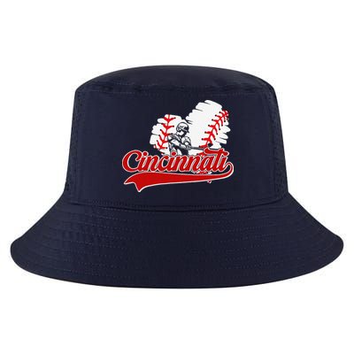 Cincinnati Cities Baseball Heart Baseball Fans Cool Comfort Performance Bucket Hat