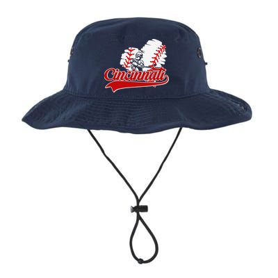 Cincinnati Cities Baseball Heart Baseball Fans Bucket Hat