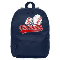 Cincinnati Cities Baseball Heart Baseball Fans 16 in Basic Backpack