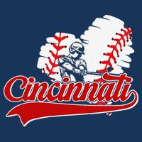 Cincinnati Cities Baseball Heart Baseball Fans 16 in Basic Backpack
