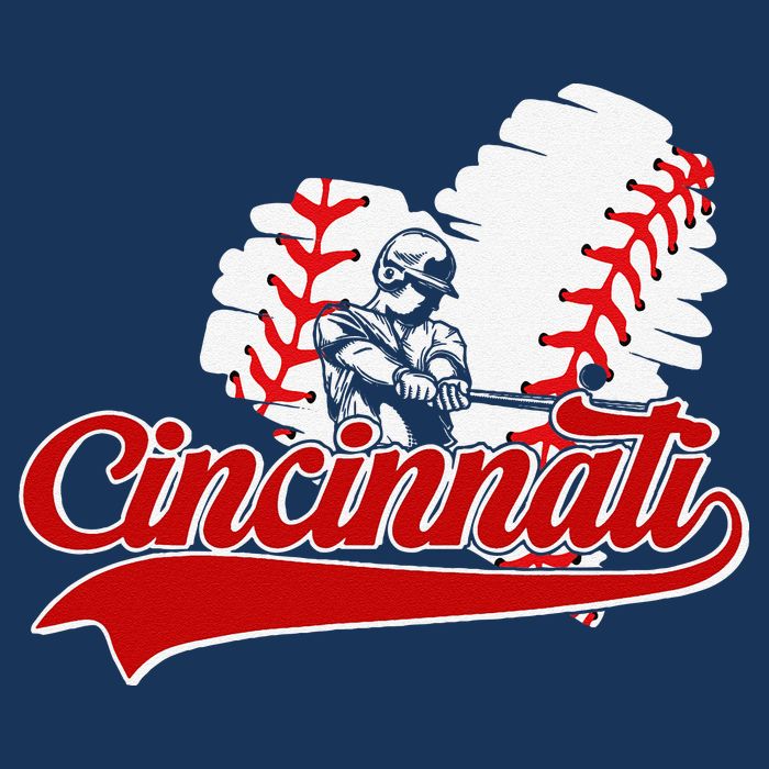 Cincinnati Cities Baseball Heart Baseball Fans 16 in Basic Backpack