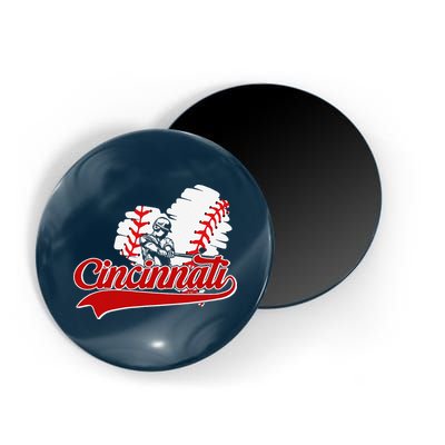 Cincinnati Cities Baseball Heart Baseball Fans Magnet