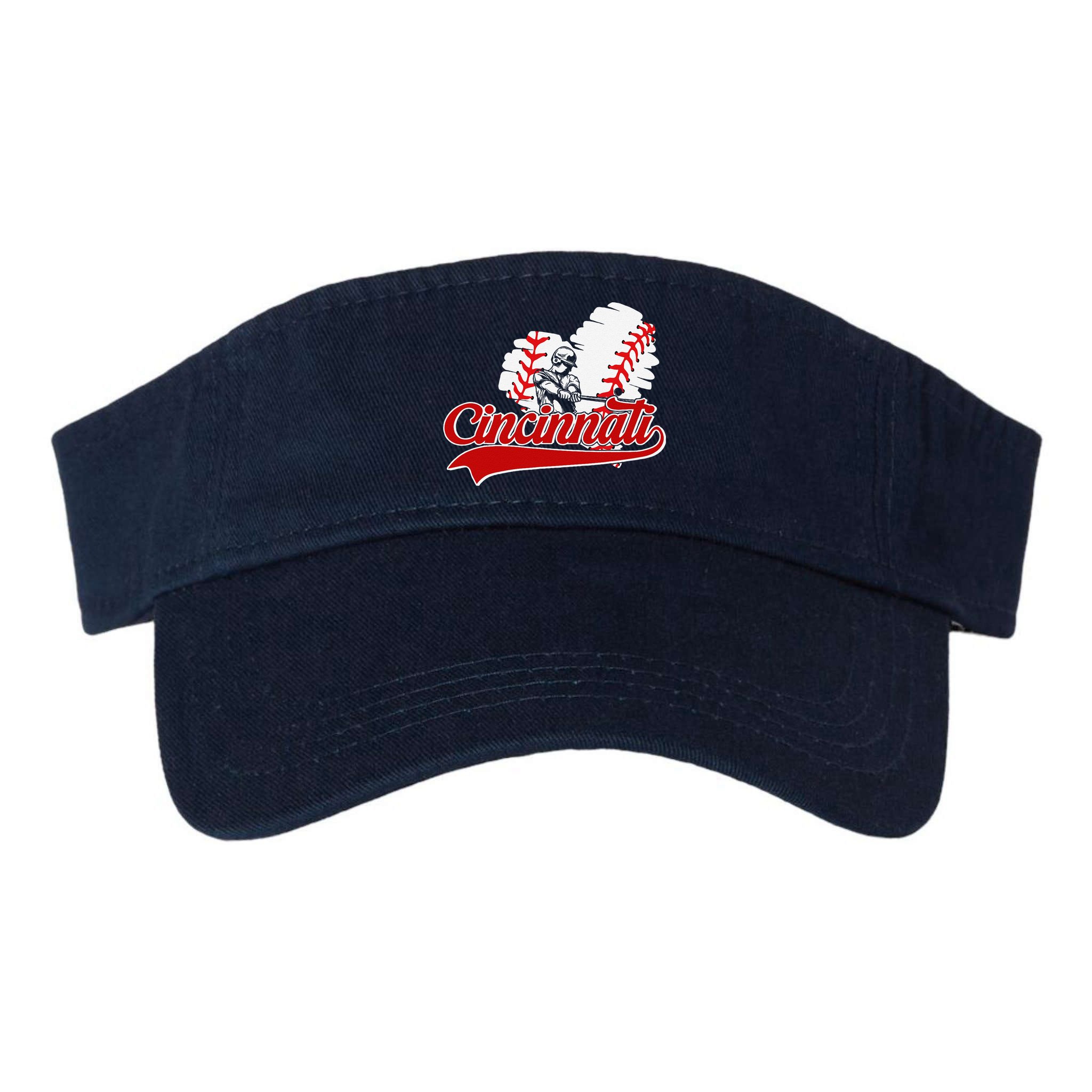 Cincinnati Cities Baseball Heart Baseball Fans Visor