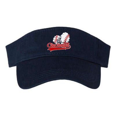 Cincinnati Cities Baseball Heart Baseball Fans Valucap Bio-Washed Visor