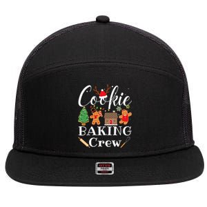 Christmas Cookie Baking Crew Family Baking Team Funny Cookie  7 Panel Mesh Trucker Snapback Hat