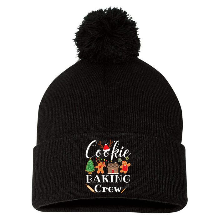 Christmas Cookie Baking Crew Family Baking Team Funny Cookie  Pom Pom 12in Knit Beanie