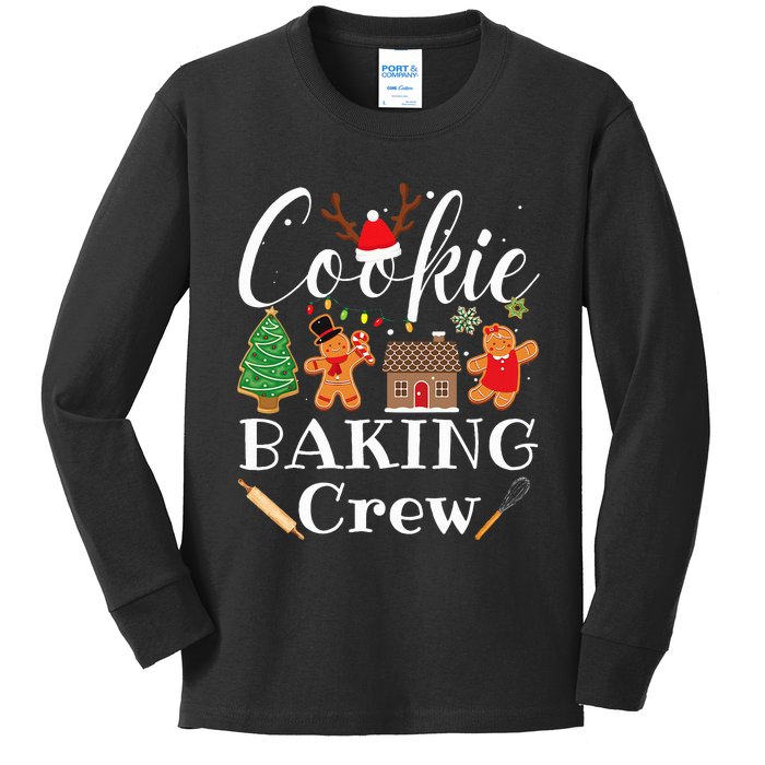 Christmas Cookie Baking Crew Family Baking Team Funny Cookie  Kids Long Sleeve Shirt