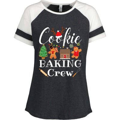 Christmas Cookie Baking Crew Family Baking Team Funny Cookie  Enza Ladies Jersey Colorblock Tee