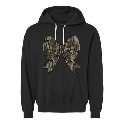 Camo Coquette Bow Duck Hunt Duck Hunting Women Gift Garment-Dyed Fleece Hoodie
