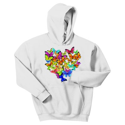 Colorful Cute Butterfly Heart Butterflies Kids Hoodie