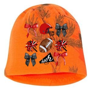 Cheer Coquette Bow American Football Autumn Thanksgiving Gift Kati - Camo Knit Beanie