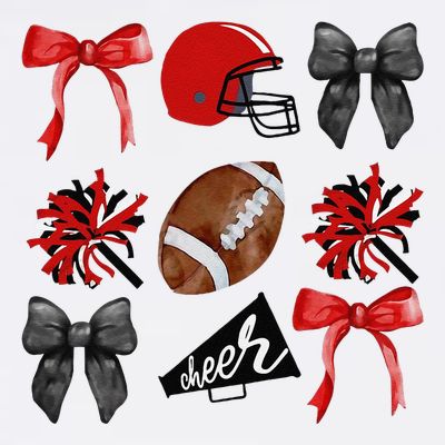 Cheer Coquette Bow American Football Autumn Thanksgiving Gift T-Shirt