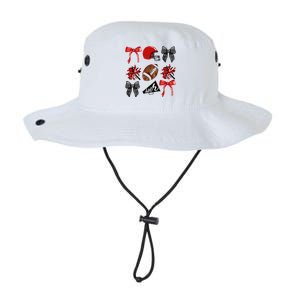 Cheer Coquette Bow American Football Autumn Thanksgiving Gift Legacy Cool Fit Booney Bucket Hat