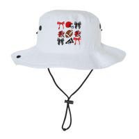 Cheer Coquette Bow American Football Autumn Thanksgiving Gift Legacy Cool Fit Booney Bucket Hat