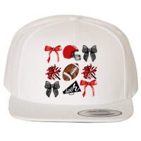 Cheer Coquette Bow American Football Autumn Thanksgiving Gift Wool Snapback Cap