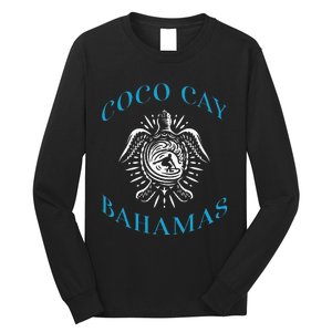 Coco Cay Bahamas Sea Turtle Surfing Vacation Souvenir Long Sleeve Shirt