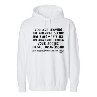 Checkpoint Charlie Berlin Garment-Dyed Fleece Hoodie
