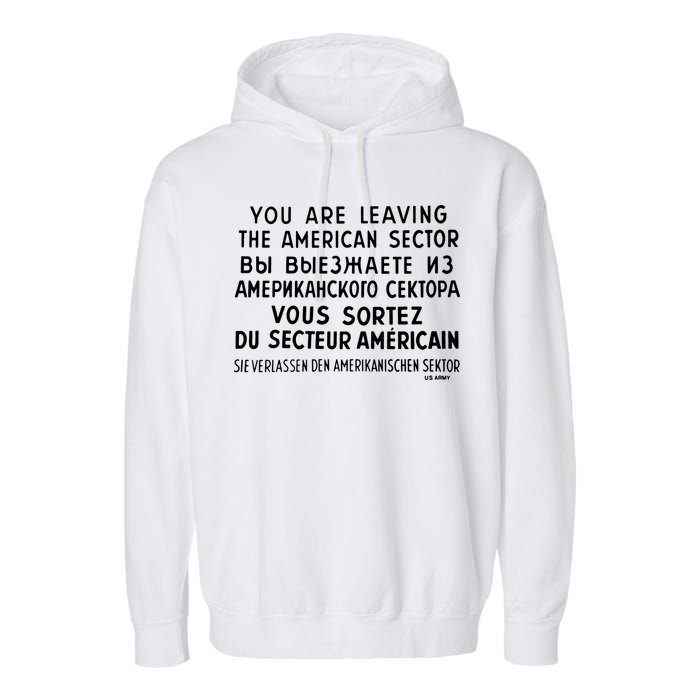 Checkpoint Charlie Berlin Garment-Dyed Fleece Hoodie