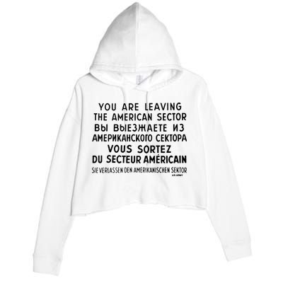 Checkpoint Charlie Berlin Crop Fleece Hoodie