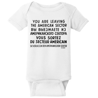 Checkpoint Charlie Berlin Baby Bodysuit