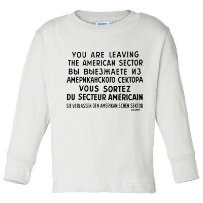 Checkpoint Charlie Berlin Toddler Long Sleeve Shirt