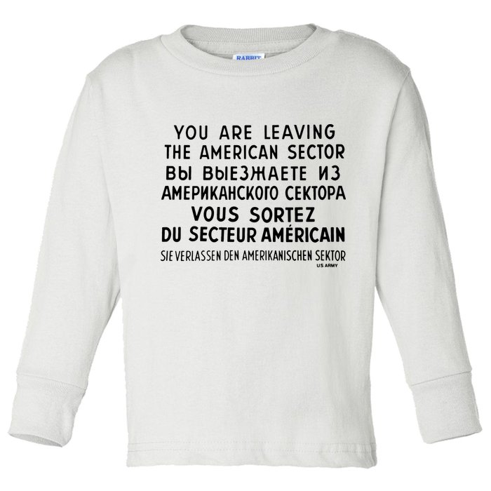 Checkpoint Charlie Berlin Toddler Long Sleeve Shirt