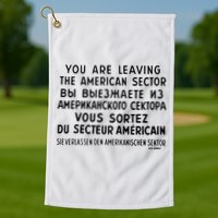 Checkpoint Charlie Berlin Golf Towel