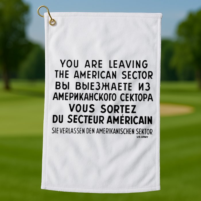 Checkpoint Charlie Berlin Golf Towel