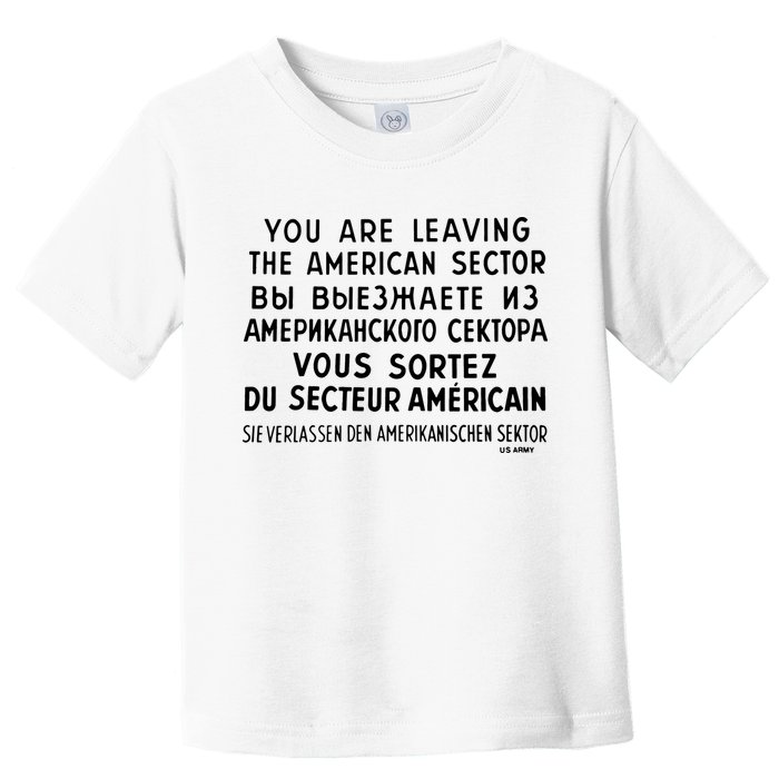 Checkpoint Charlie Berlin Toddler T-Shirt