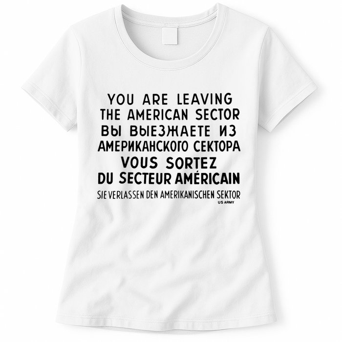 Checkpoint Charlie Berlin Womens T-Shirt