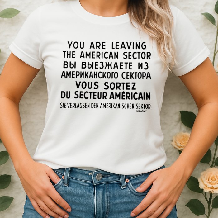 Checkpoint Charlie Berlin Womens T-Shirt