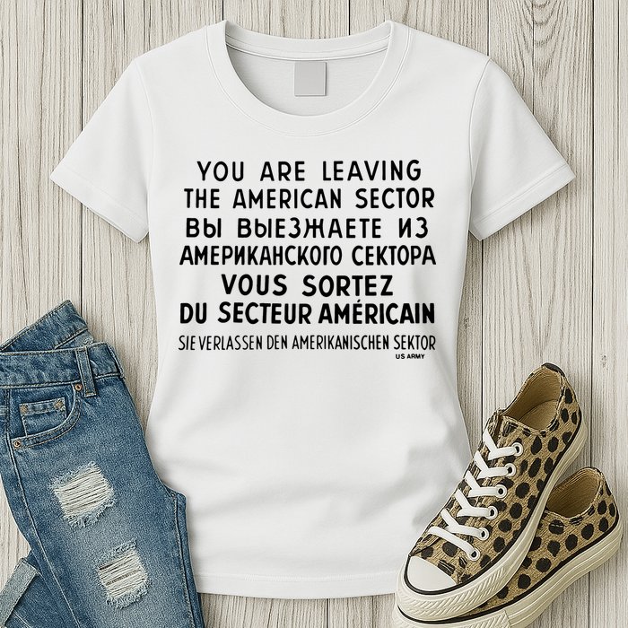Checkpoint Charlie Berlin Womens T-Shirt